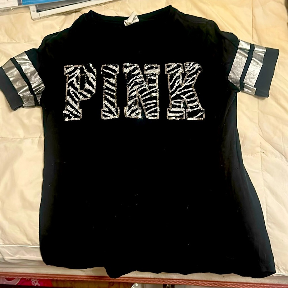 Victoria secret PINK BLING SHIRT size xs